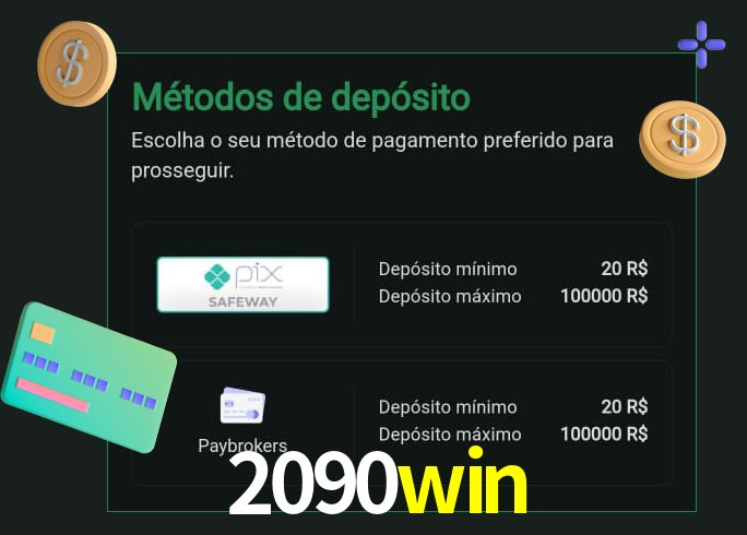 O cassino 2090win oferece uma grande variedade de métodos de pagamento